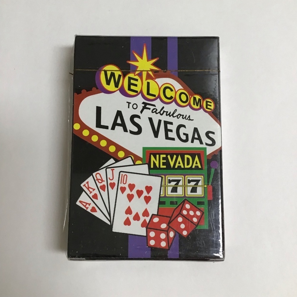 Welcome to Las Vegas Nevada Playing Card Deck Souvenir SEALED 7’s Dice Vintage - Picture 3 of 4